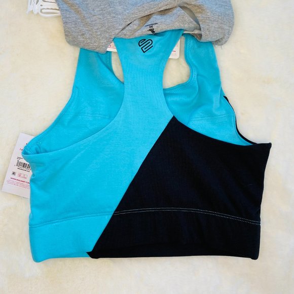 2/$18🌴 NEW Justice Girl's 2pk Sports Bras with Removable Pads, Size 30 - Picture 3 of 8